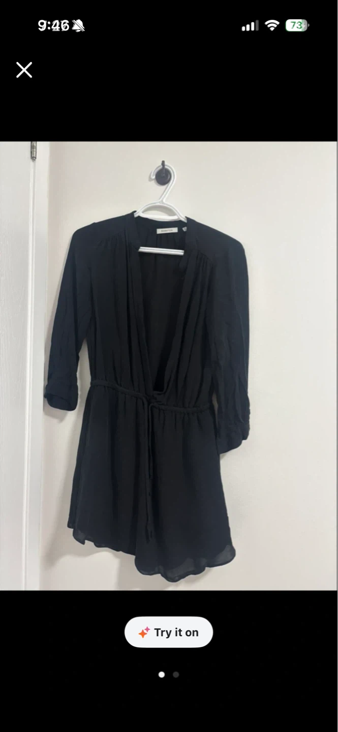 Babaton Black V-Neck Romper