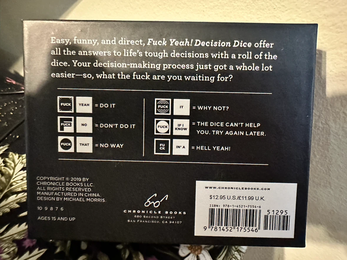 Fuck Yeah! Decision Dice Game - photo 2