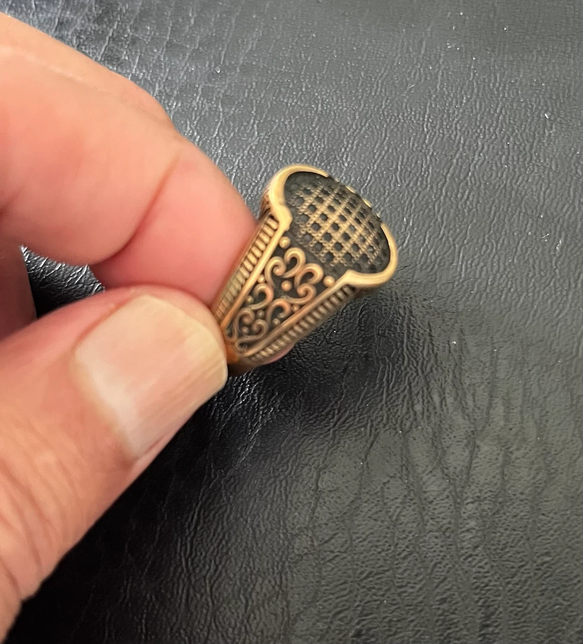 Men's Ring with Black Stones - photo 4