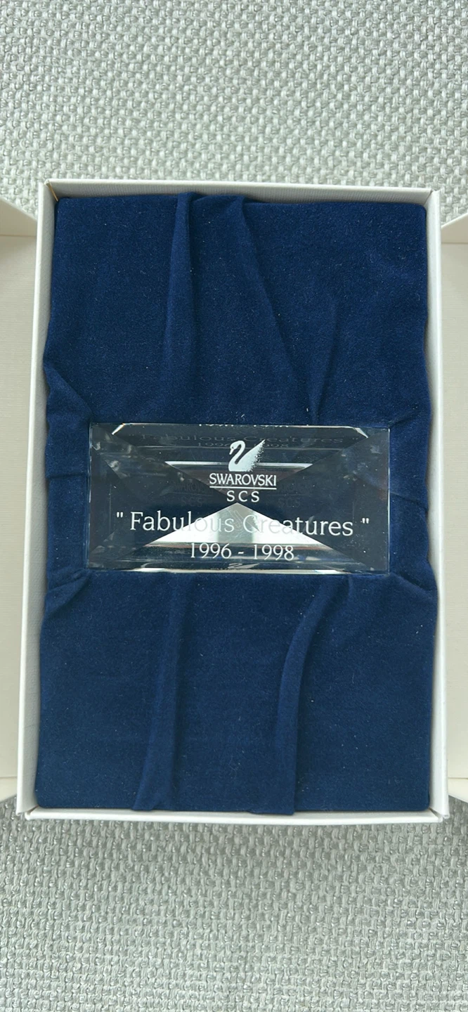 Swarovski SCS Fabulous Creatures Crystal Plaque 1996-1998 - photo 2