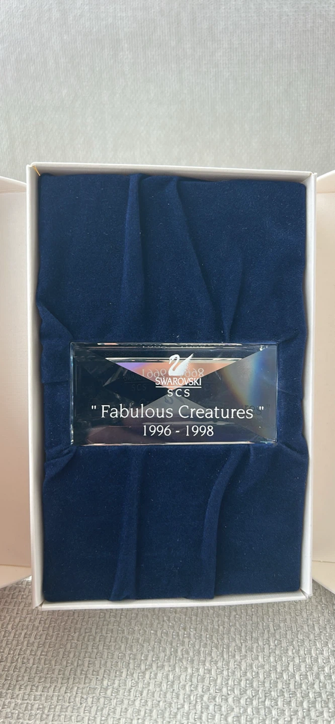 Swarovski SCS Fabulous Creatures Crystal Plaque 1996-1998 - photo 3