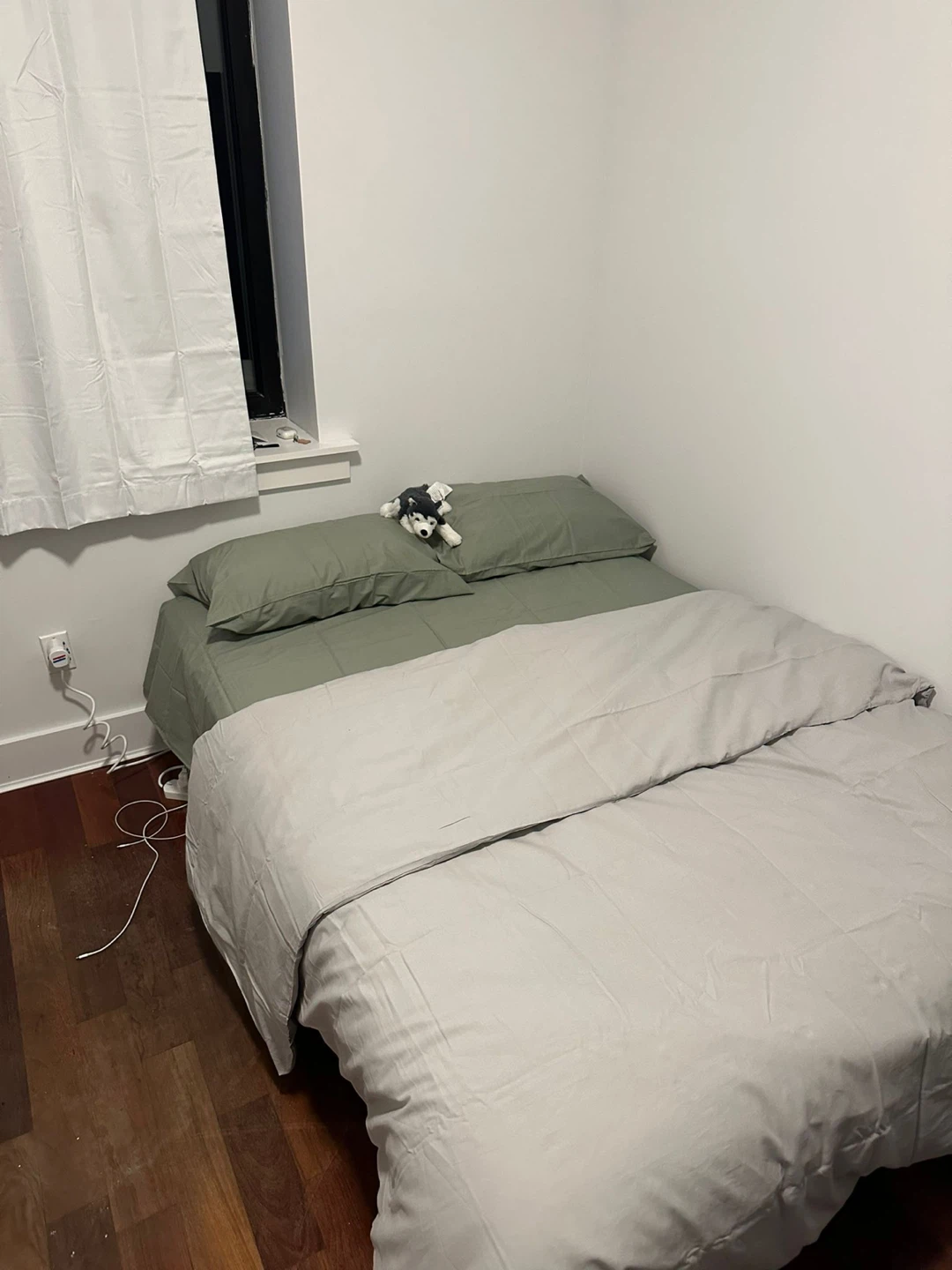 Full sized bed frame and mattress