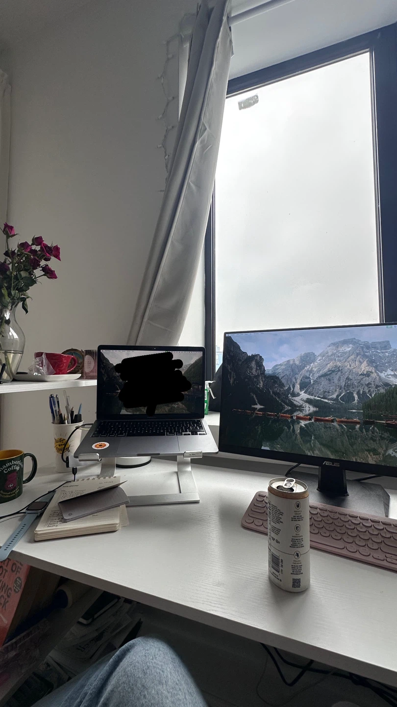 White Computer Desk with Shelving