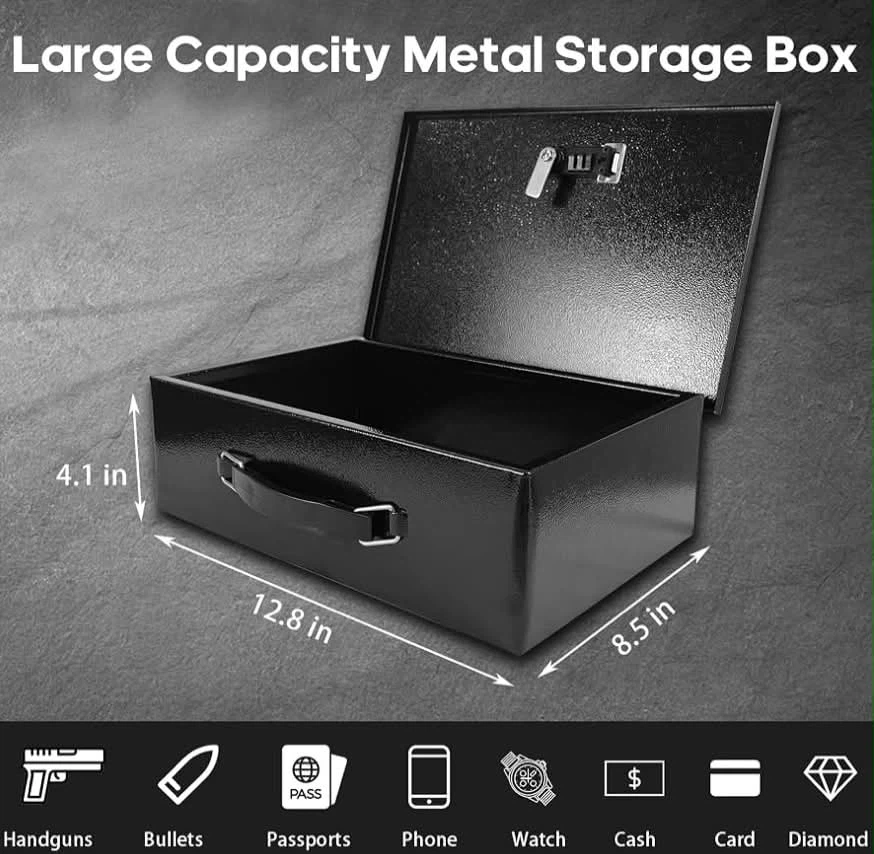 Fireproof Safe Box with Dual Combination and Key Lock - photo 3