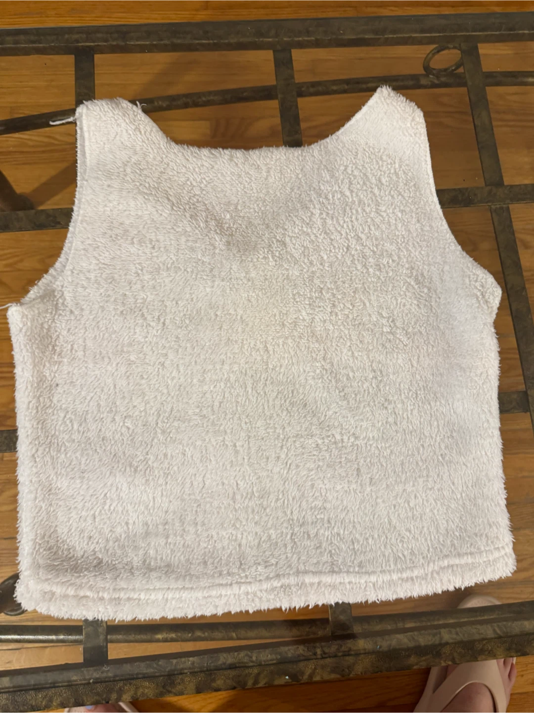 White Fuzzy Tank Top - photo 2
