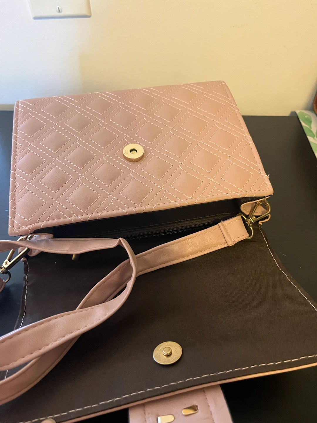 Pink Quilted Handbag with Medusa Logo - photo 3