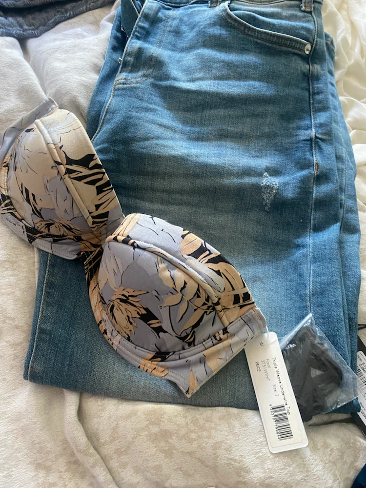 Zimmermann Thistle Weave Underwire Top Floral Size 2