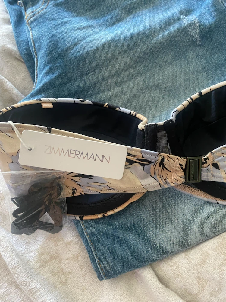 Zimmermann Thistle Weave Underwire Top Floral Size 2 - photo 3