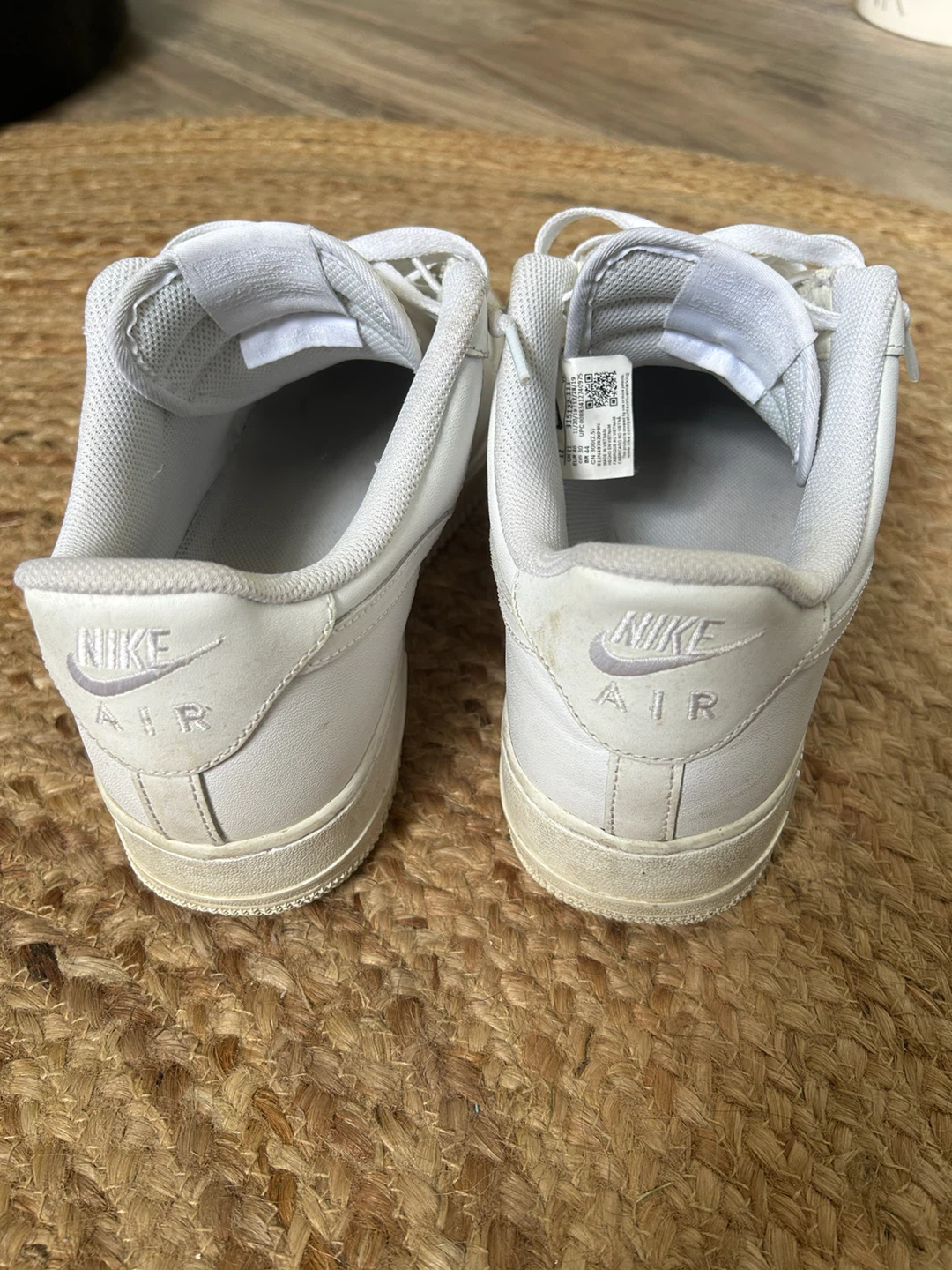 Nike Air Force 1 Men's White Sneakers Size 12 - photo 2