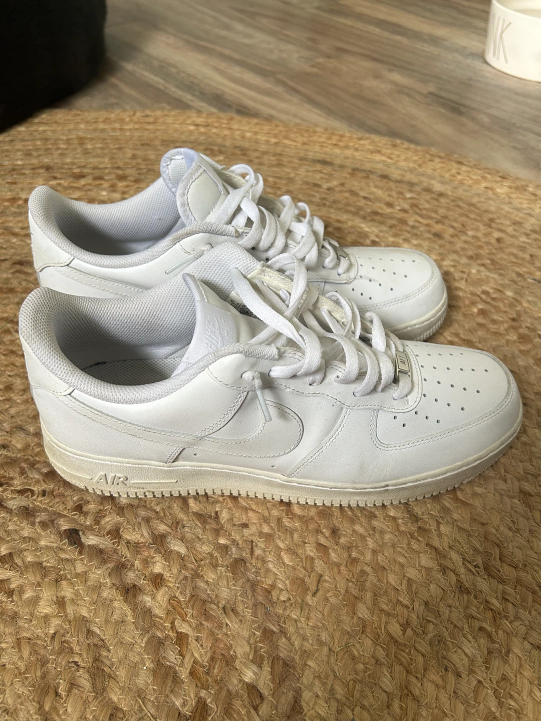 Nike Air Force 1 Men's White Sneakers Size 12 - photo 3