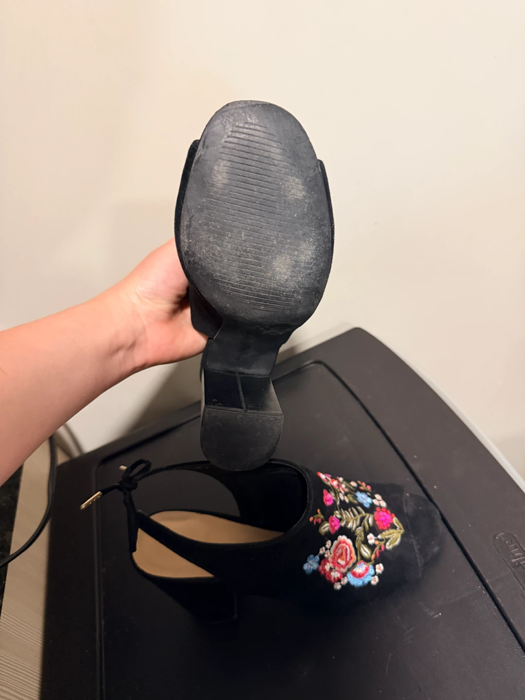 New Look Embroidered Block Heel Sandals – Size 36 (US 6-6.5) - photo 5