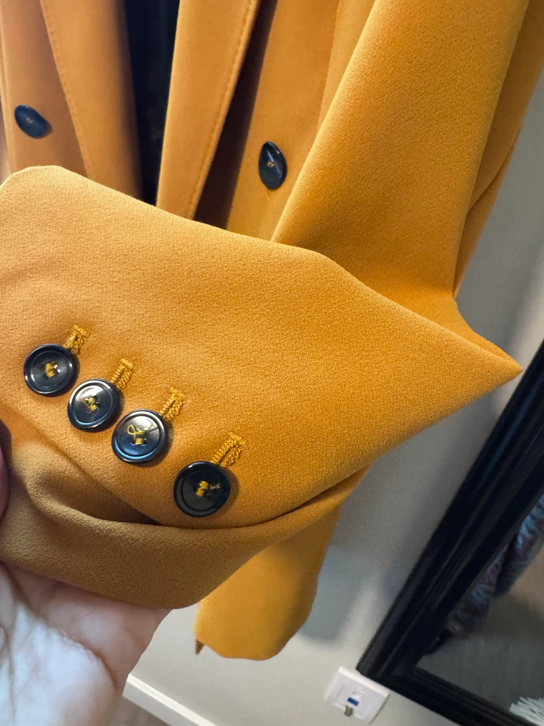 ZARA WOMAN Mustard Yellow Double-Breasted Blazer - photo 2