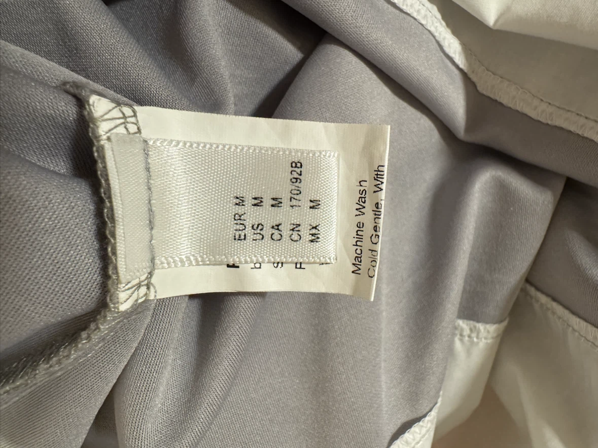 Grey and White Scalloped Dress - Size M - photo 5