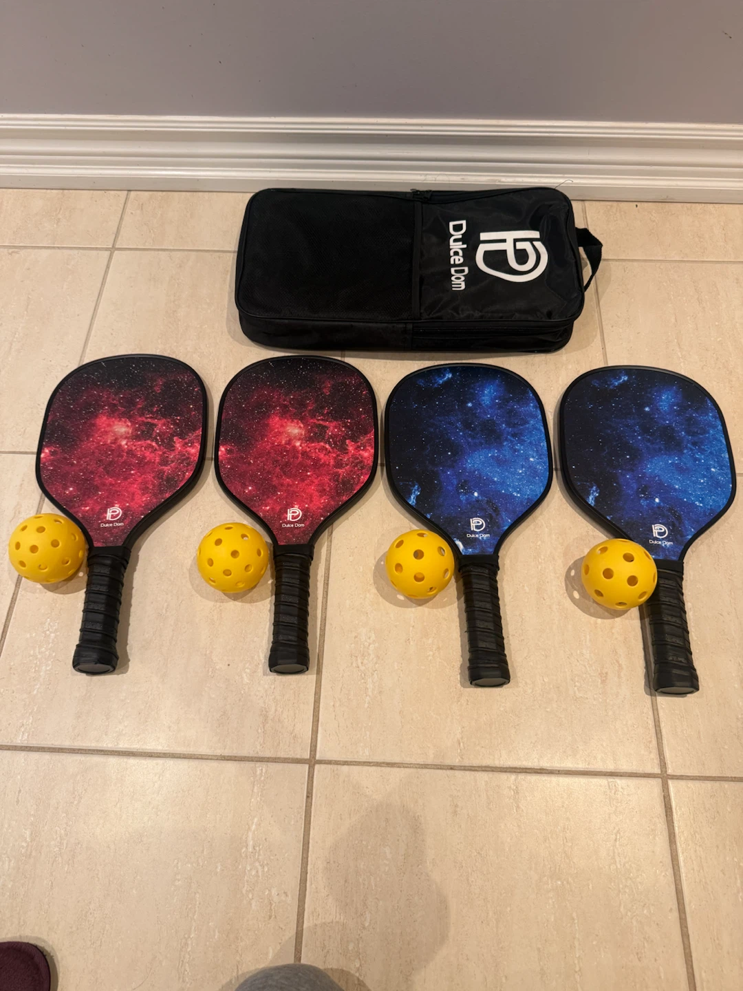 Dulce Dom Pickleball Paddles with Balls and Bag