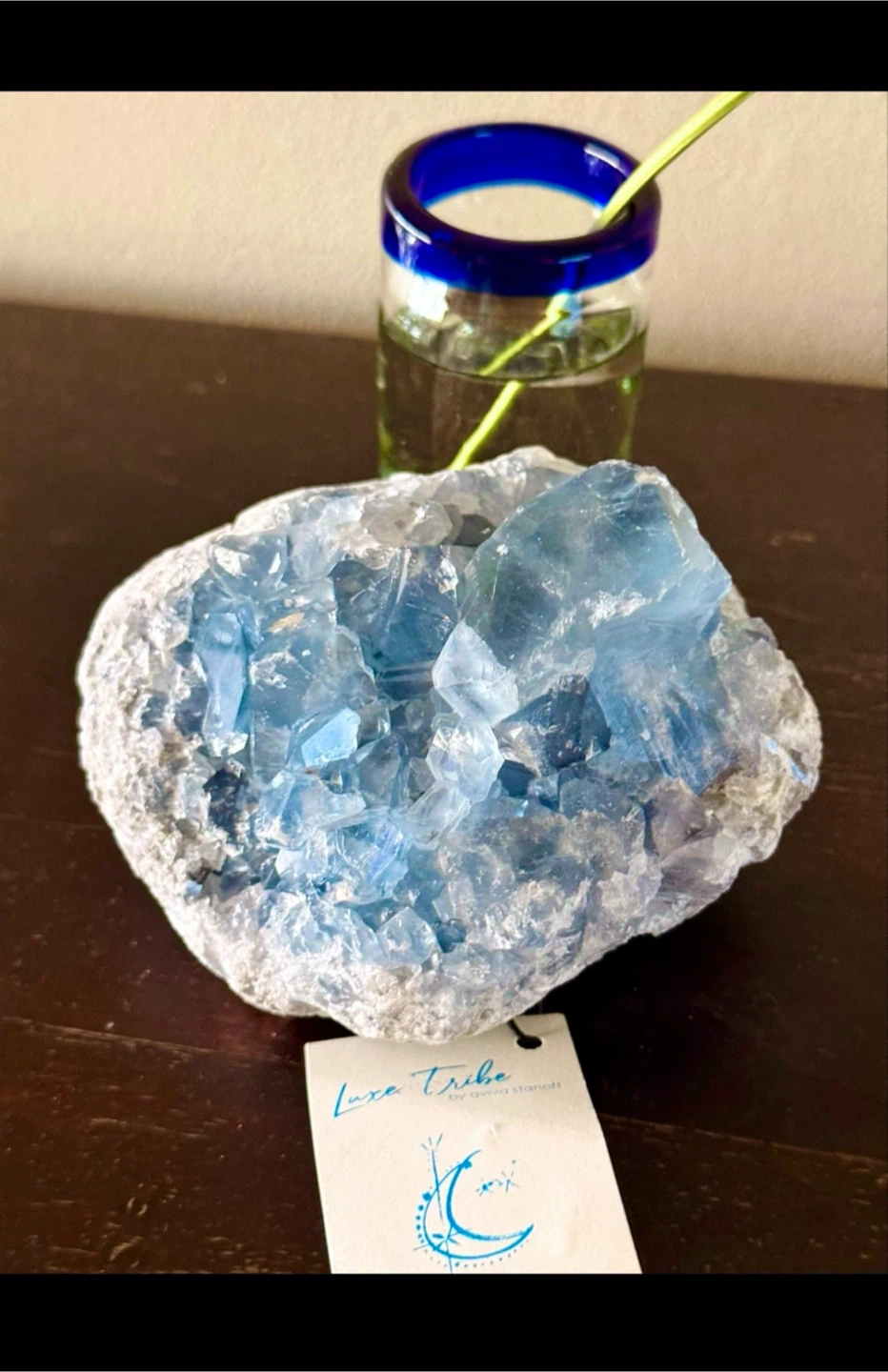 Raw Celestine/Celestite Crystal Cluster From Madagascar