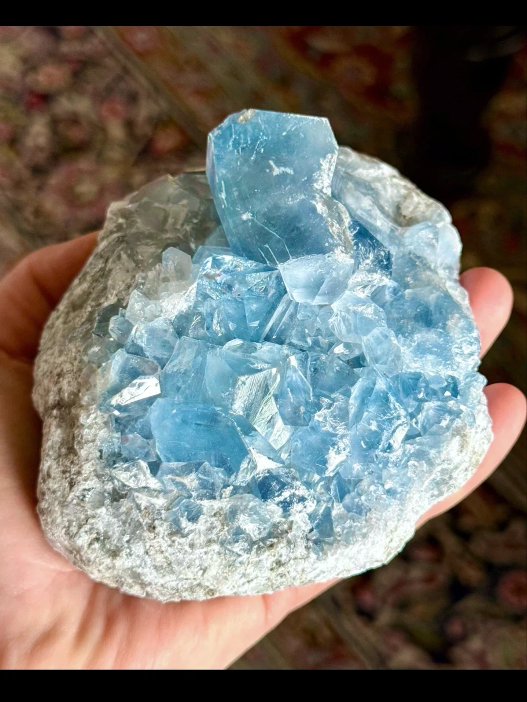 Raw Celestine/Celestite Crystal Cluster From Madagascar - photo 2