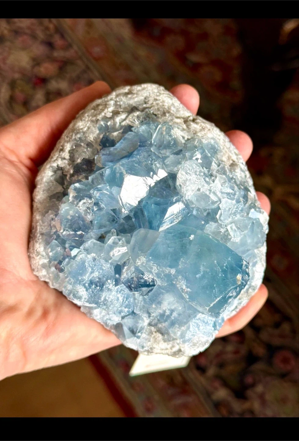 Raw Celestine/Celestite Crystal Cluster From Madagascar - photo 4