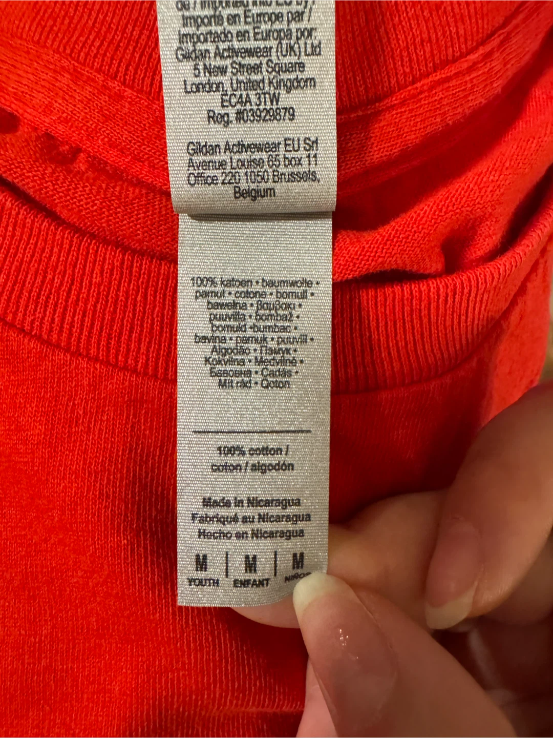 Gildan Red T-Shirt Youth Medium - photo 3
