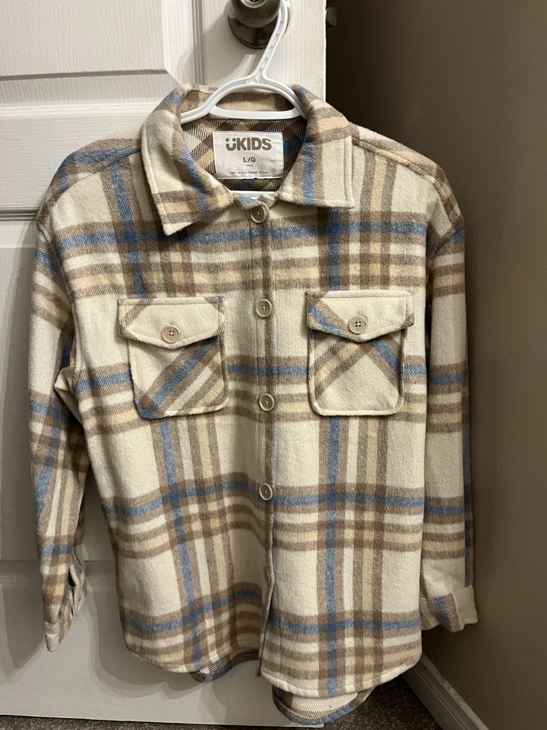 URBAN PLANET (kids) Plaid Shirt Jacket L/G (14/16)