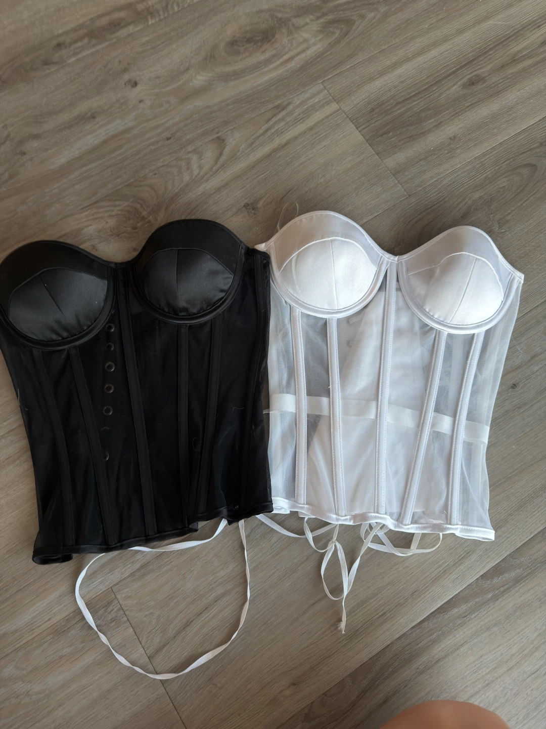 Black and White Corset Tops (Set of 2)