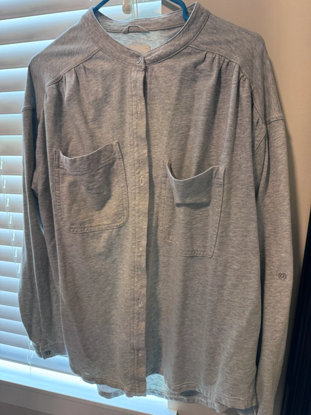 Aerie Grey Long Sleeve Button-Up Shirt M/M - photo 2