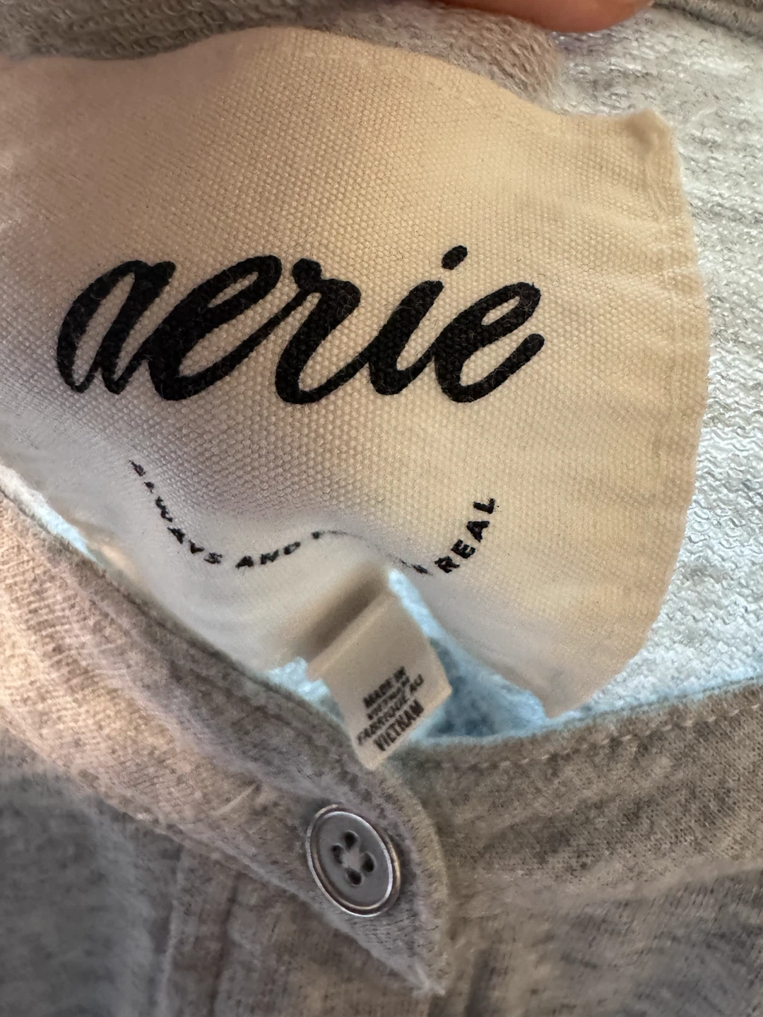 Aerie Grey Long Sleeve Button-Up Shirt M/M - photo 3