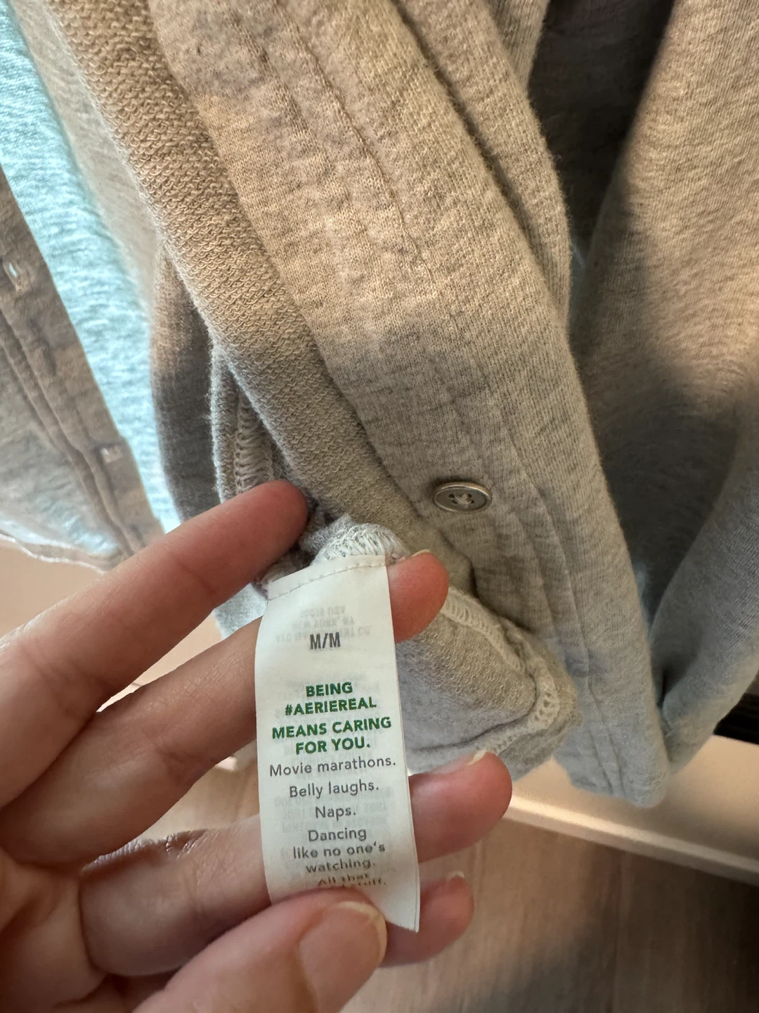 Aerie Grey Long Sleeve Button-Up Shirt M/M - photo 4