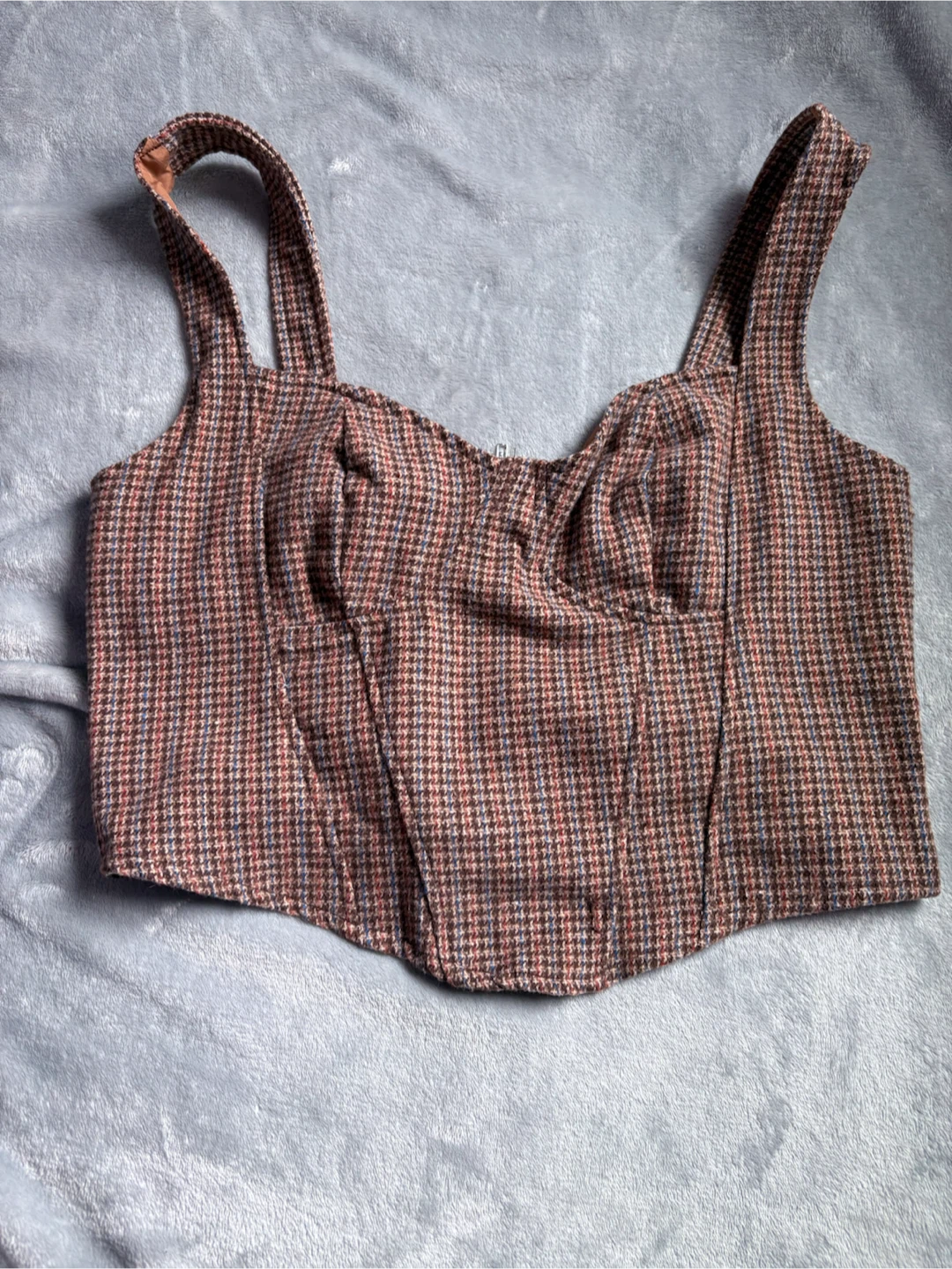SHEIN Plaid Corset Top
