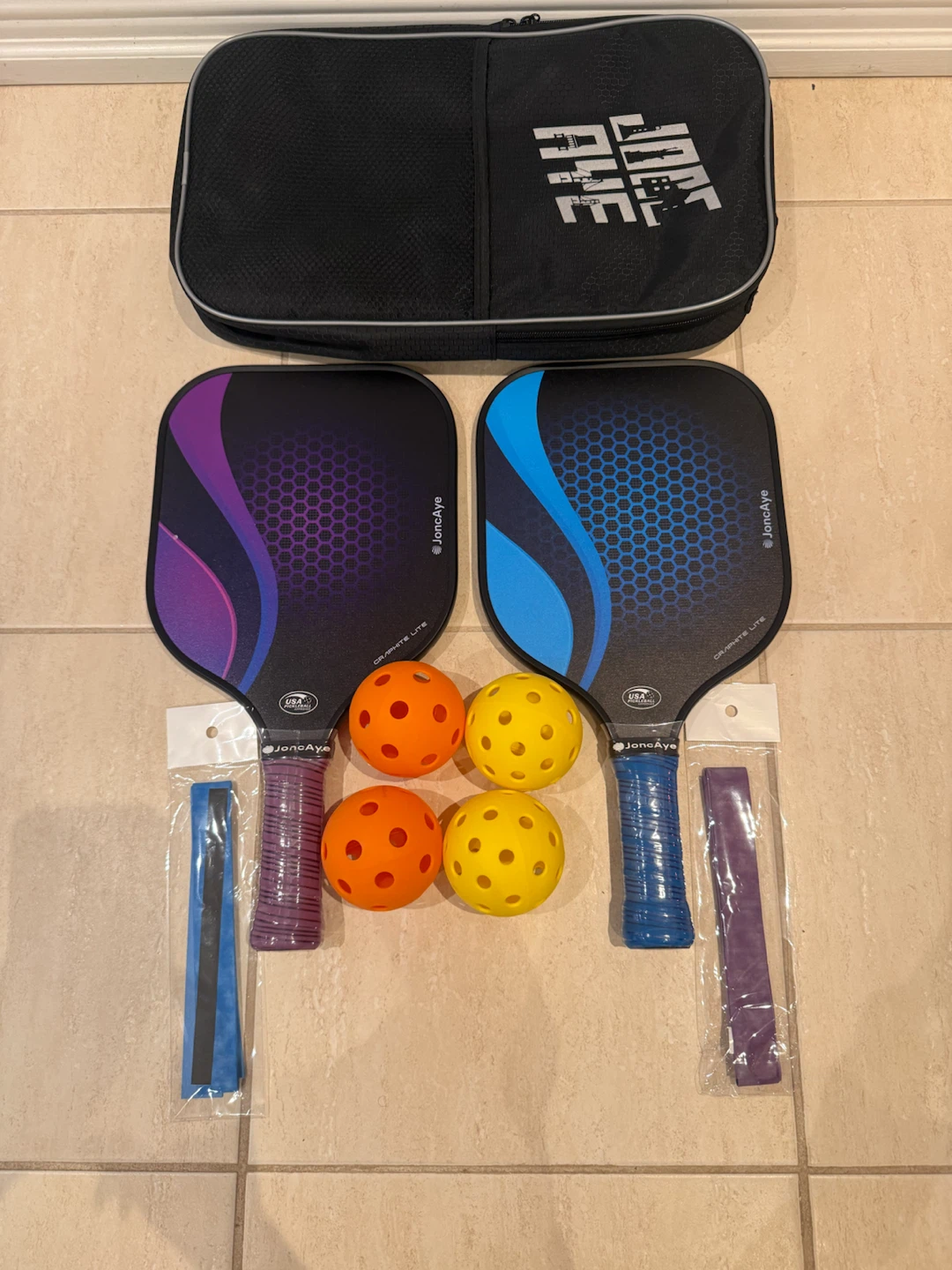 JonaAye Pickleball Paddle Set with Balls and Bag - photo 3