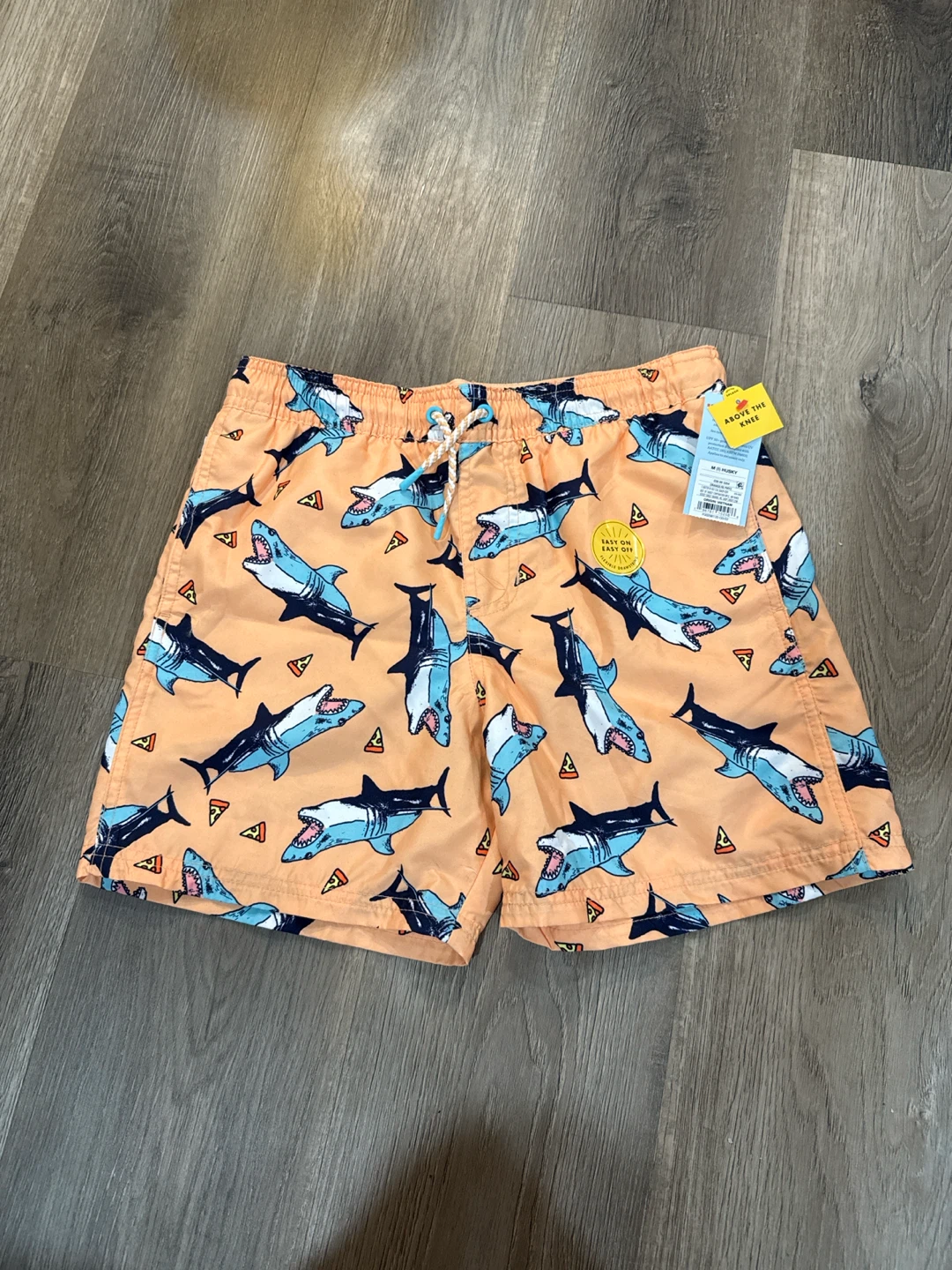 Cat & Jack Shark & Pizza Swim Trunks Size M (8) Husky