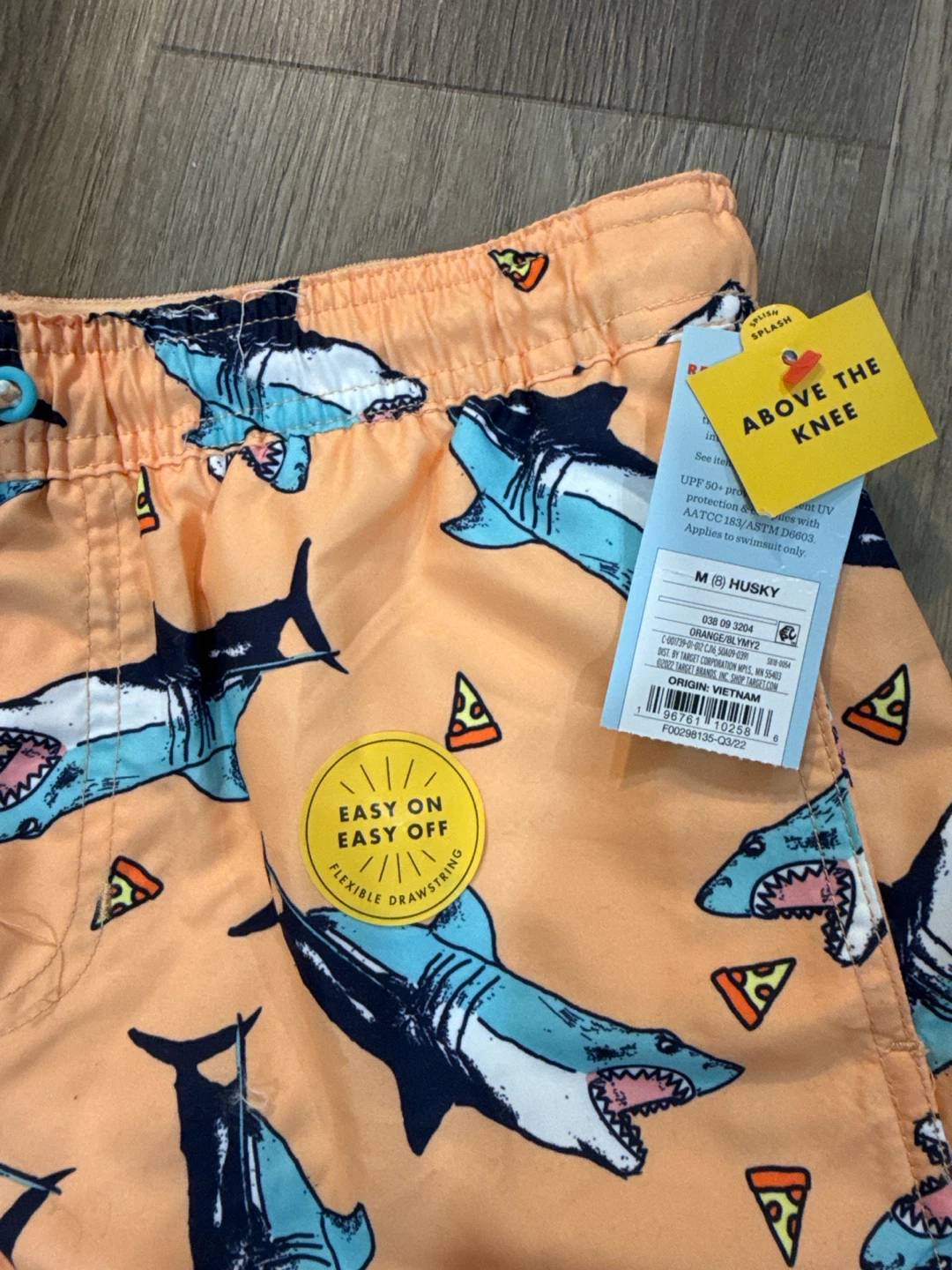 Cat & Jack Shark & Pizza Swim Trunks Size M (8) Husky - photo 2