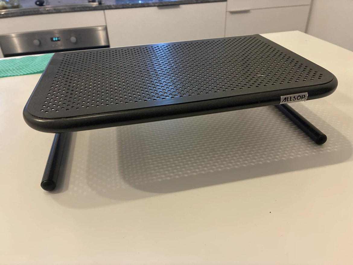 Allsop Black Metal Monitor Stand
