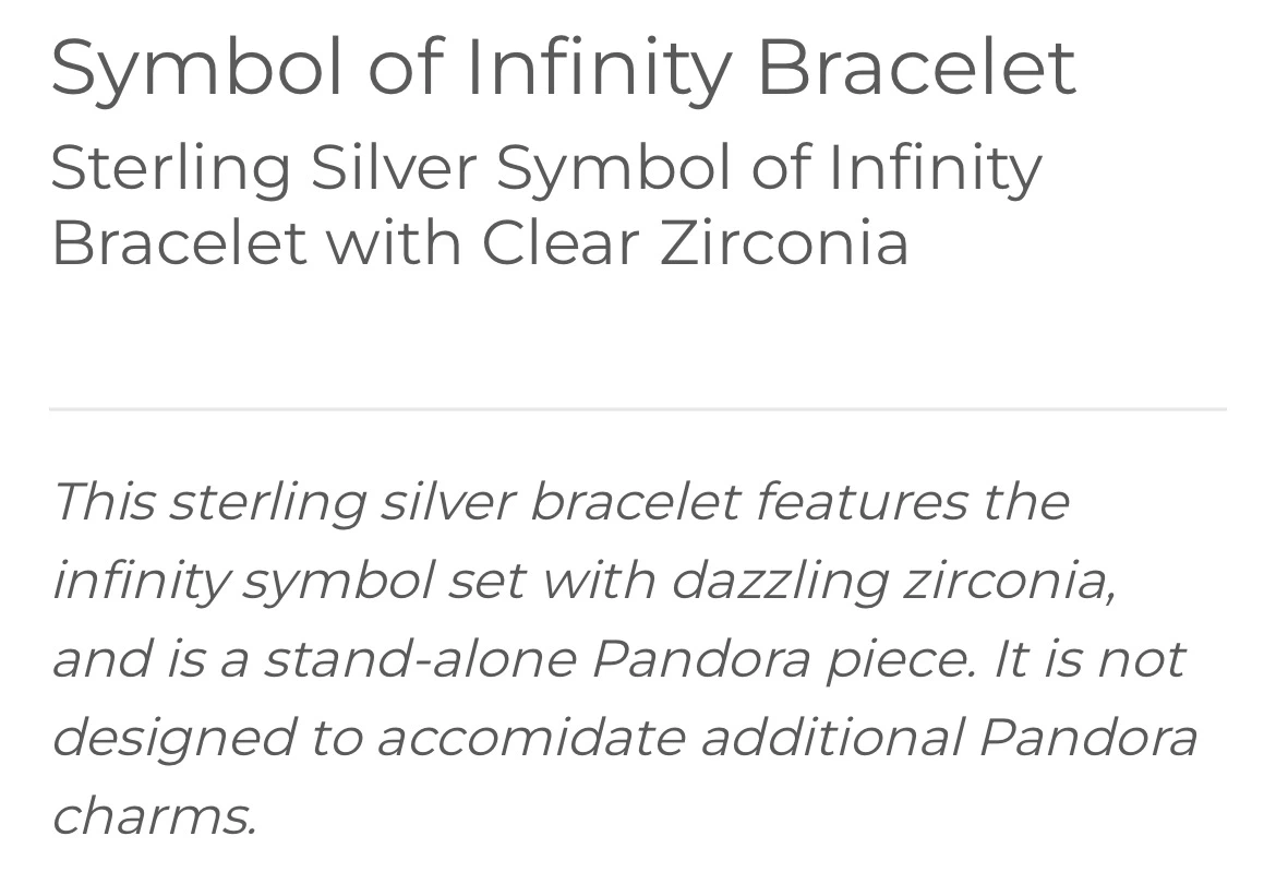 Pandora Symbol of Infinity Bracelet – Retired/Discontinued – 7” - photo 4