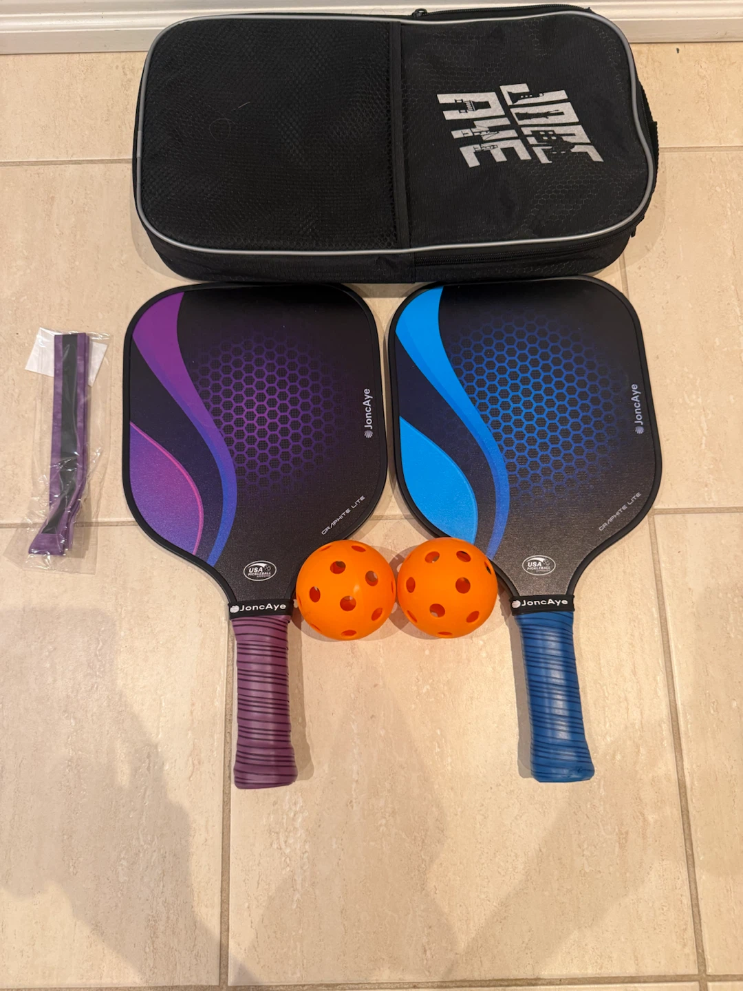 Jon Aye Pickleball Paddles Set with Balls and Bag - photo 2