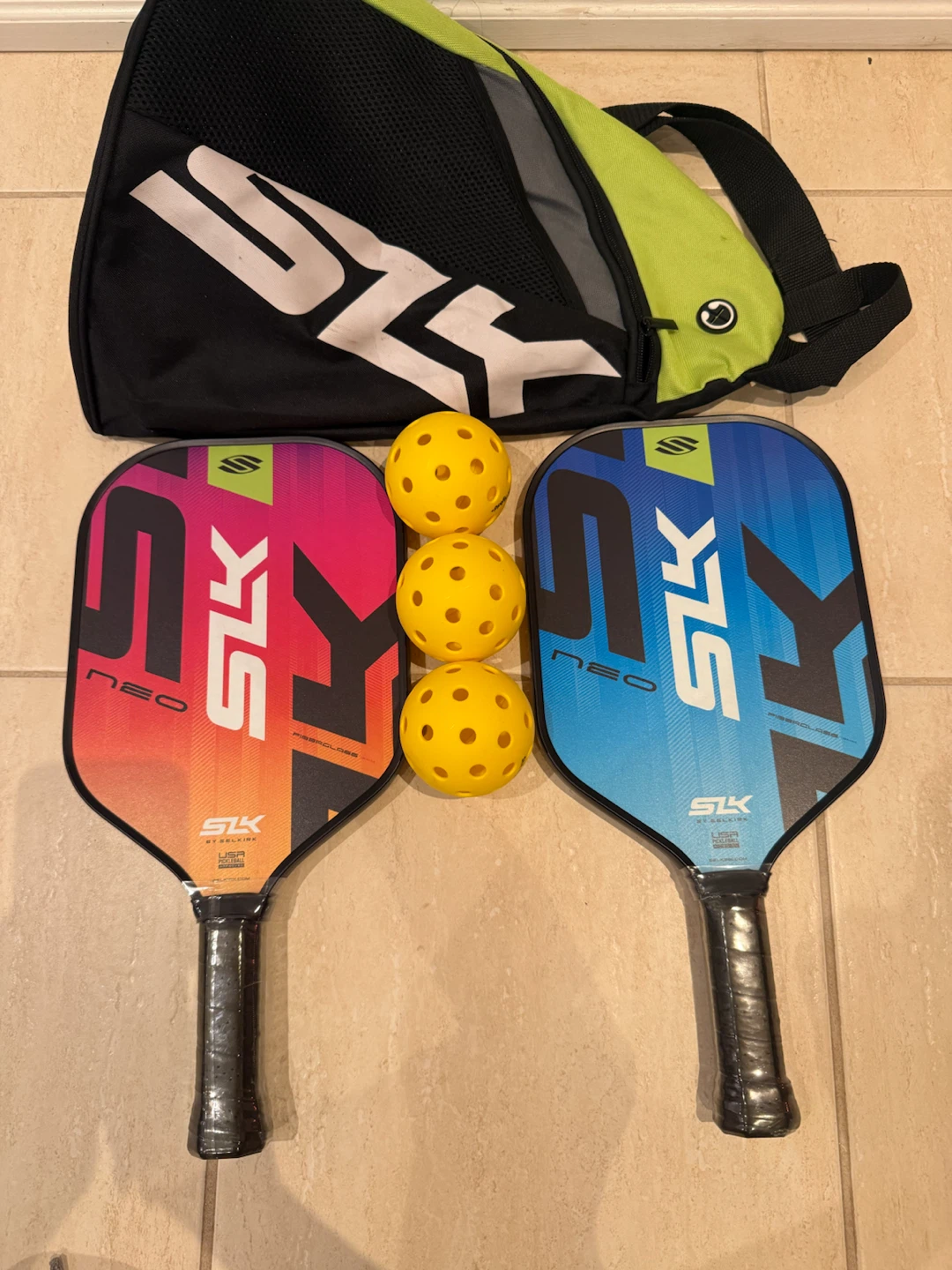 SLK Neo Pickleball Paddles with Bag and Balls - photo 2