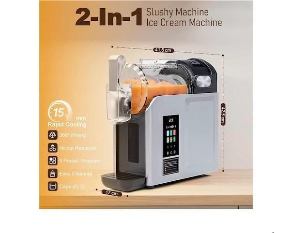 2-In-1 Slushy & Ice Cream Machine - photo 3