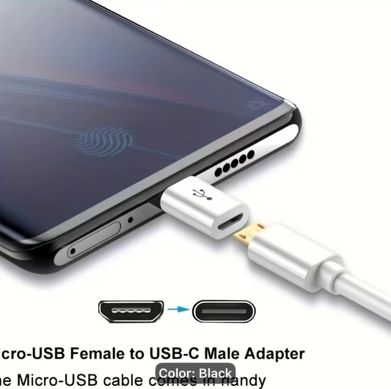 5-Pack USB-C to USB-A Male OTG Adapter Set, Micro USB - photo 4