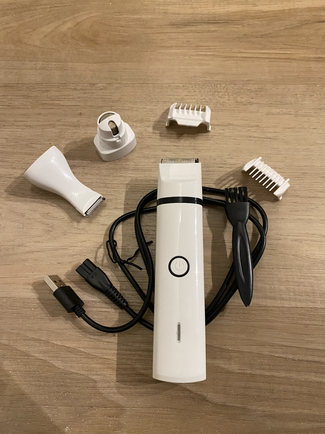 3-in-1 White Cordless Pet Nail Grinder Hair Trimmer Grooming Kit