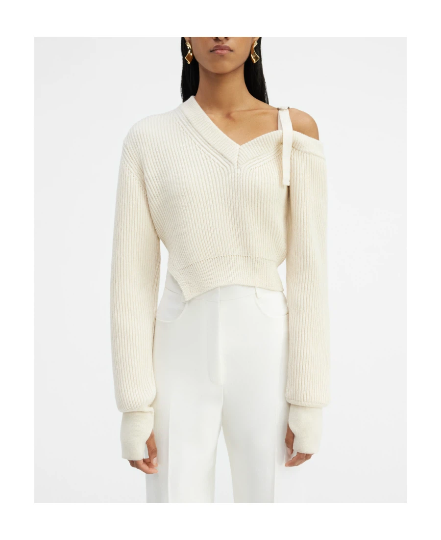 Jacquemus La Maille Seville Asymmetric Ribbed Jumper - photo 3