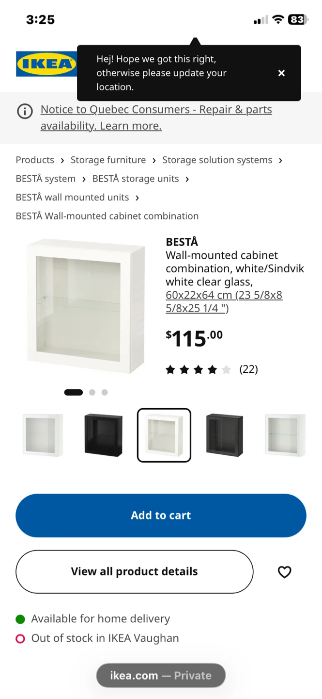 IKEA BESTA Cabinet with Glass Door - photo 2