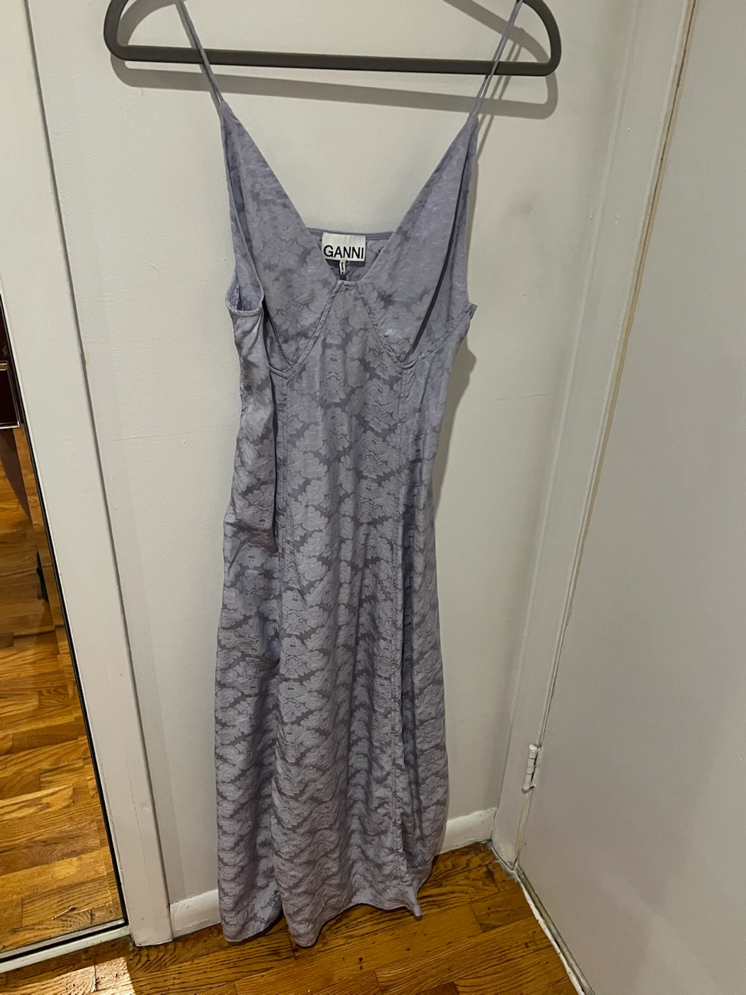 GANNI Floral Jacquard Slip Dress - photo 2