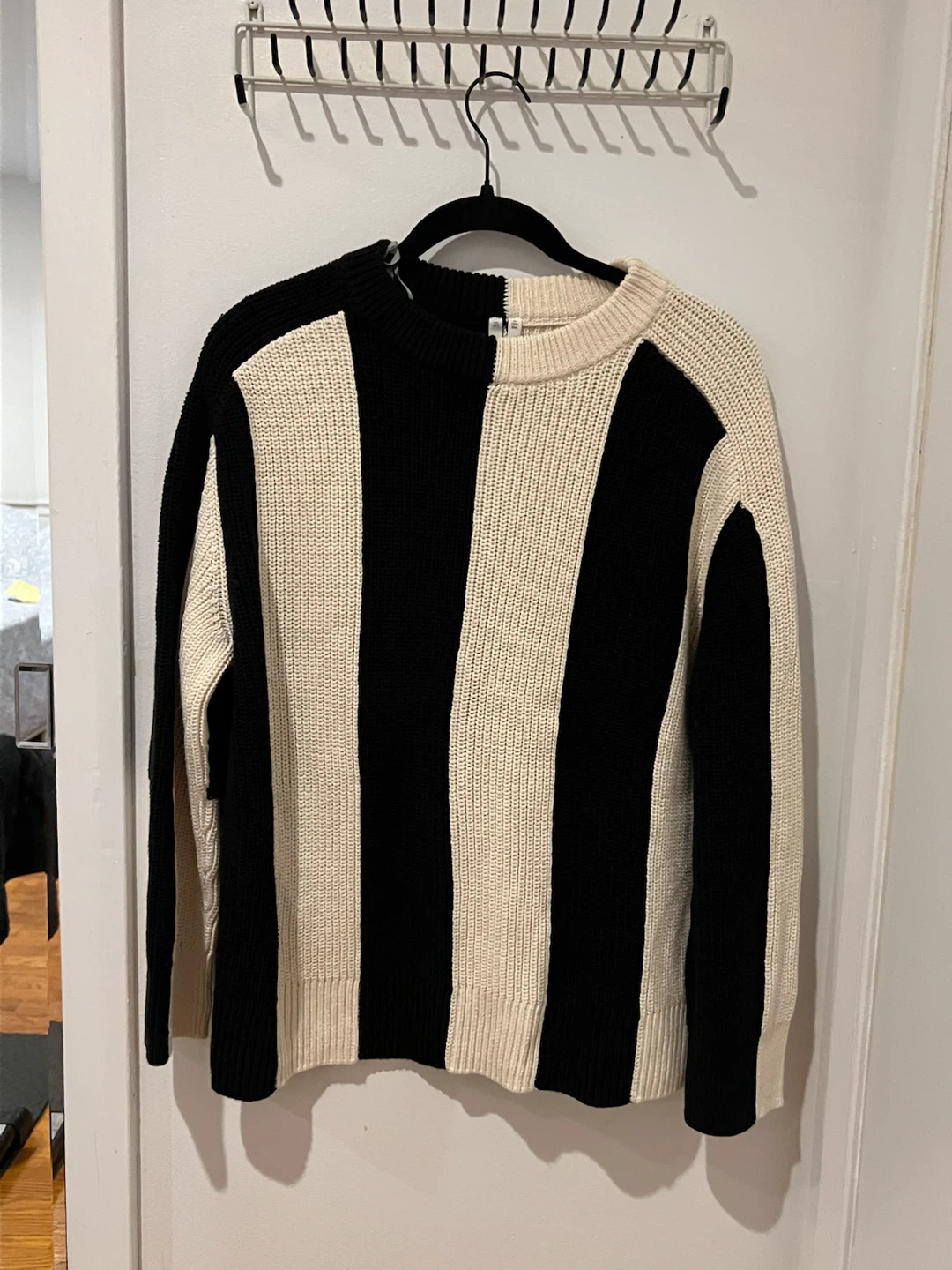 ARKET Block Striped Heavy Ribbed Crewneck Sweater - photo 3
