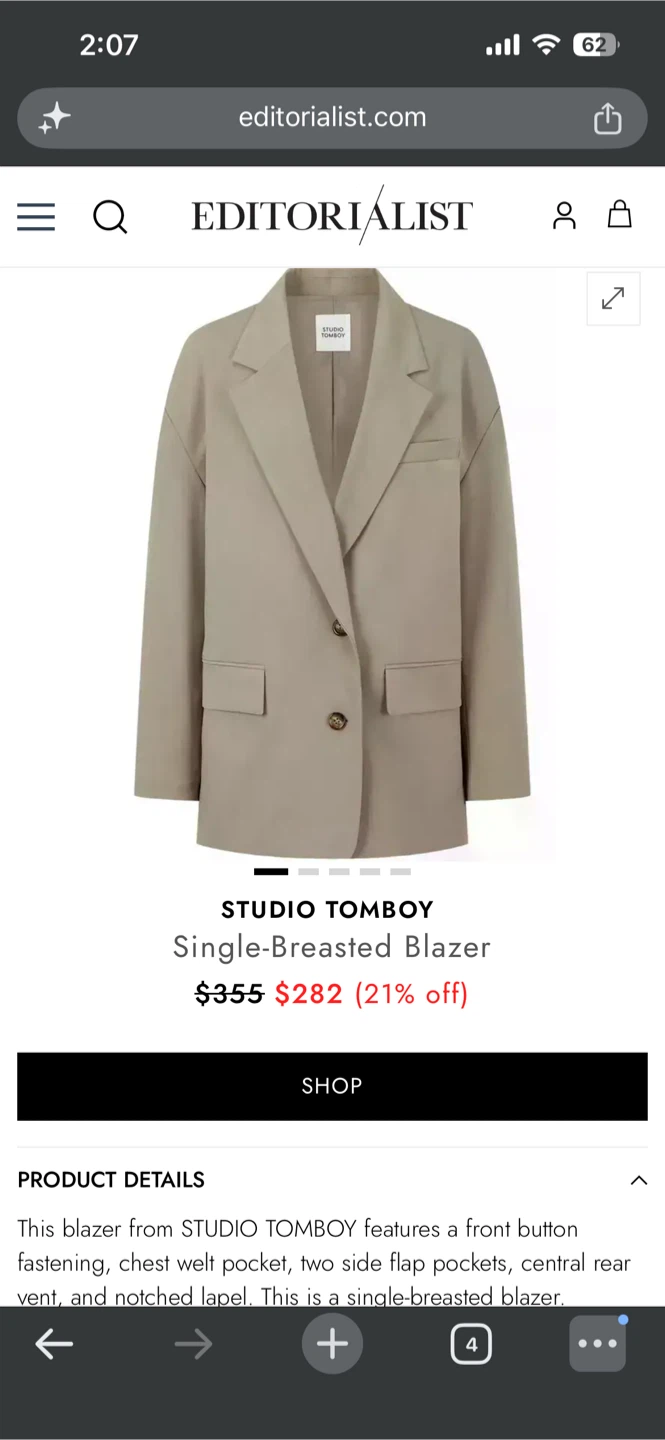 Studio Tomboy Oversized Wool Blend Blazer - photo 2