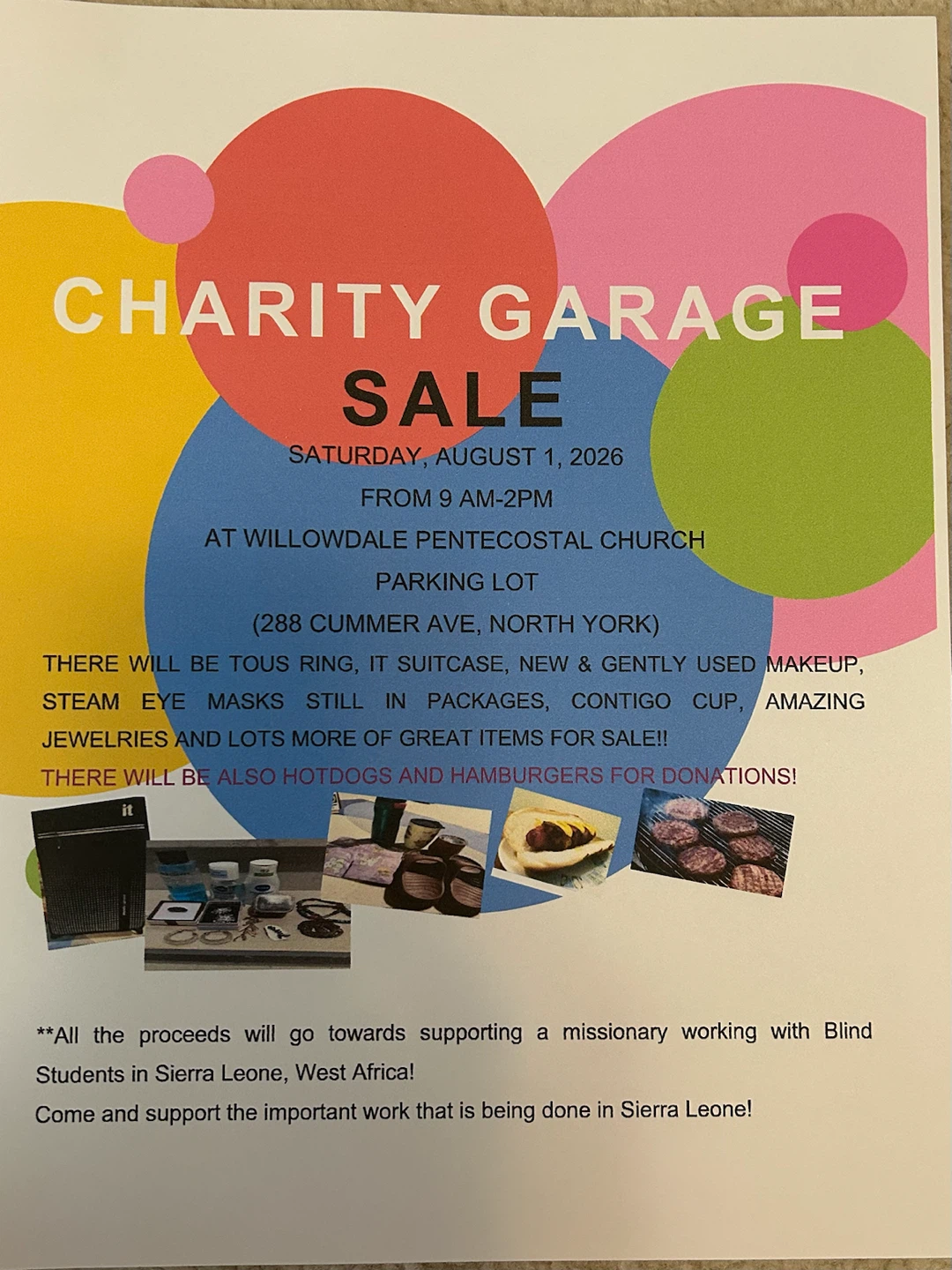 CHARITY GARAGE SALE