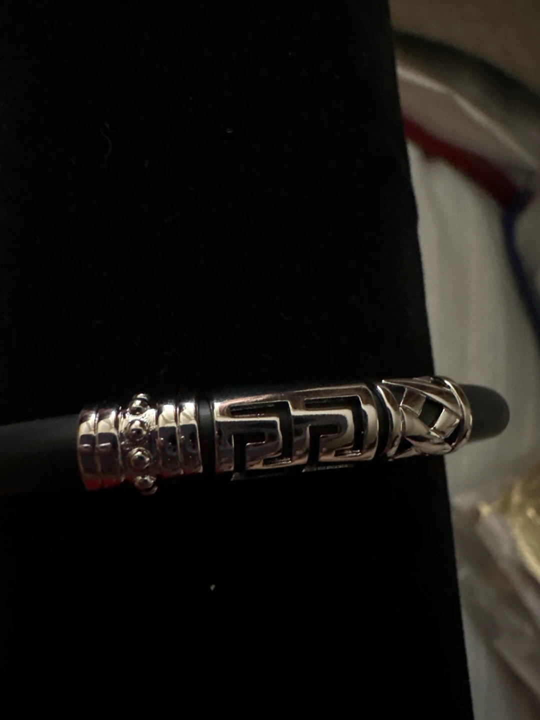Xp Silver Tone Maze Design Bracelet