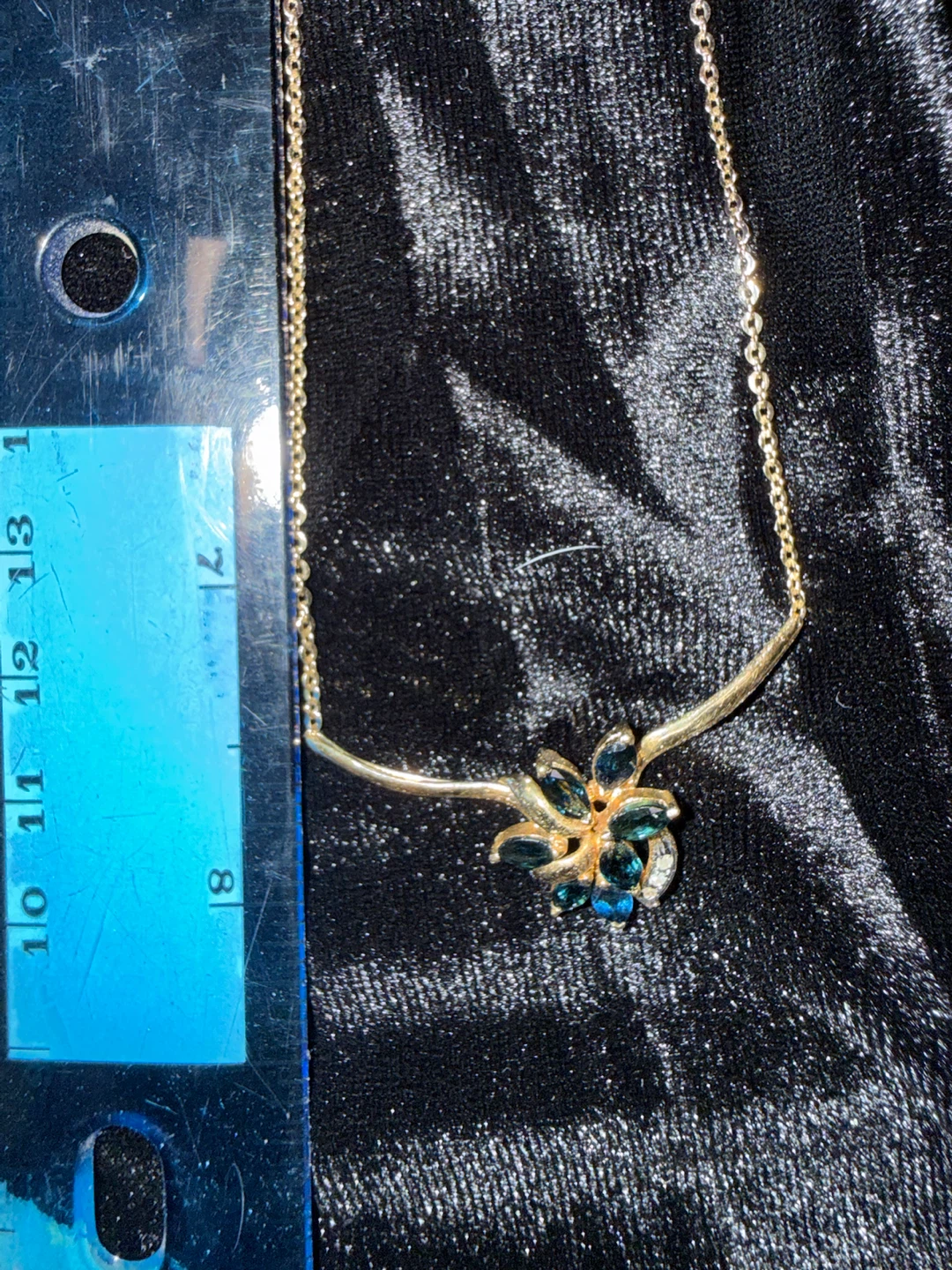 14K Gold Sapphire and Diamond Necklace - photo 4