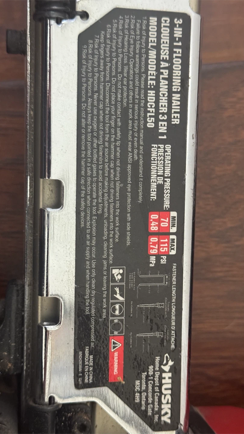 Husky Flooring Nailer - photo 3