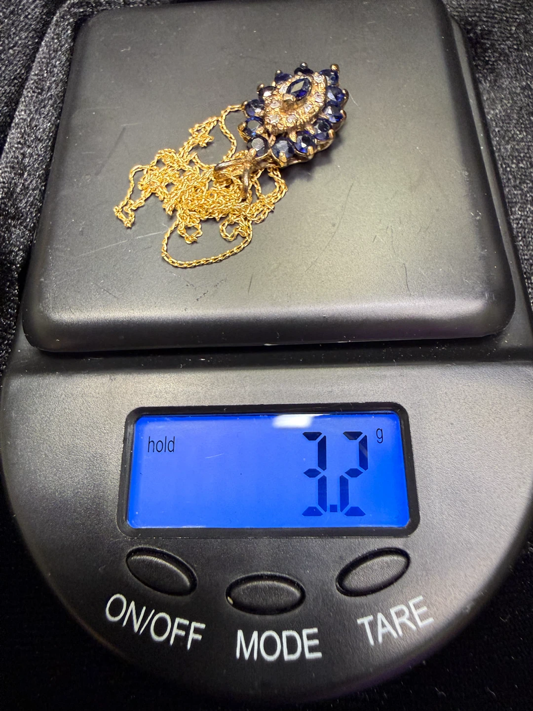 14K Gold Sapphire and Diamond Pendant with Necklace - photo 5