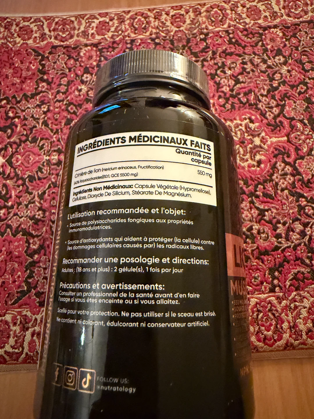 Nutratology Lion's Mane Organic 10:1 Extract Capsules - photo 5