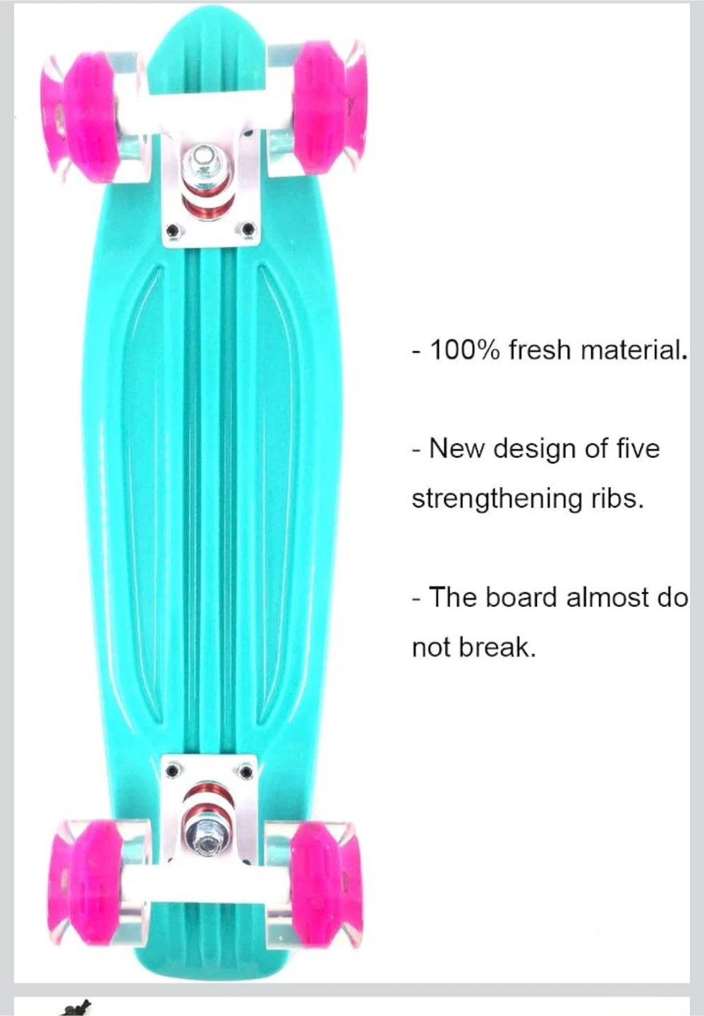 Aqua skate Board with Pink Wheels - Wonnv - photo 2